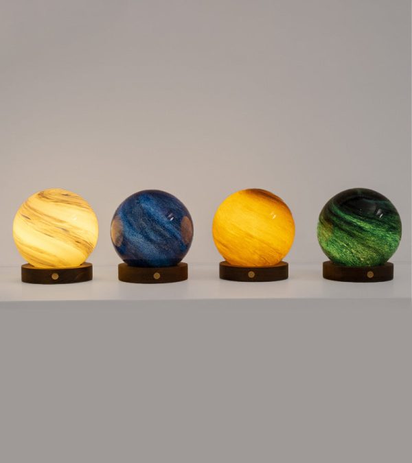 Veilleuse astrale en verre